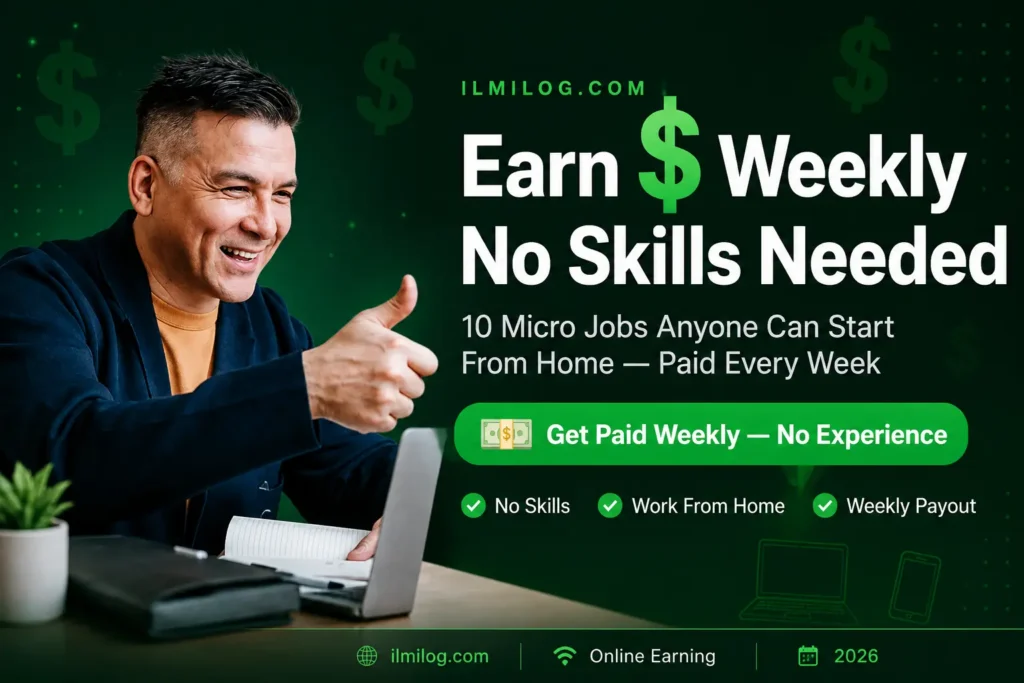 micro jobs no skills required weekly payout