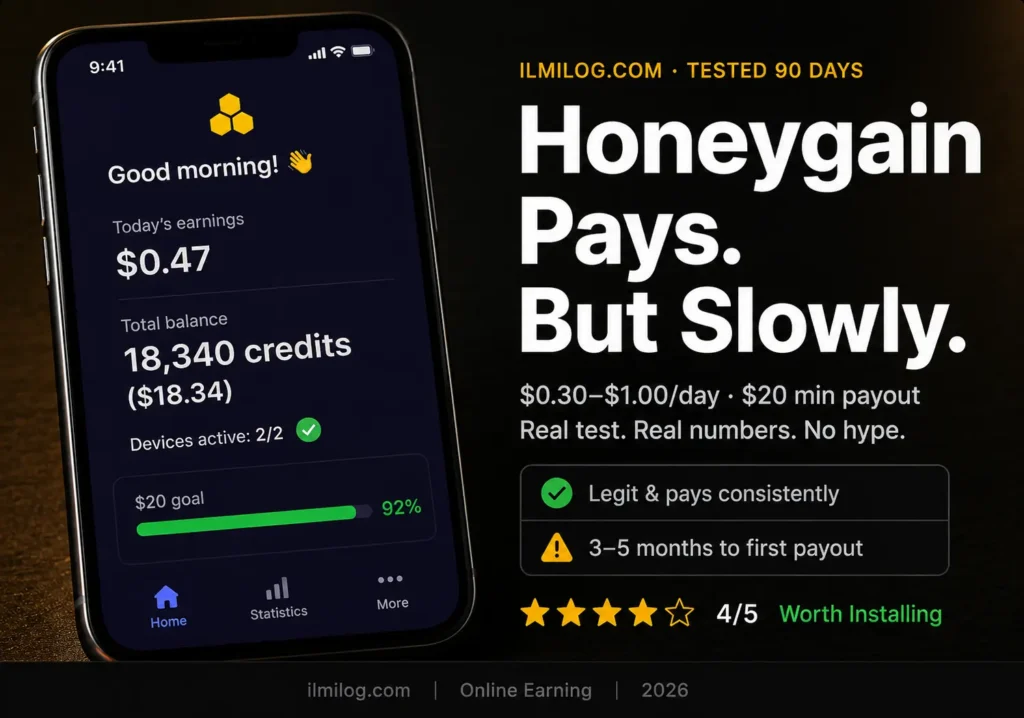 Honeygain app review 2026 passive income earnings proof