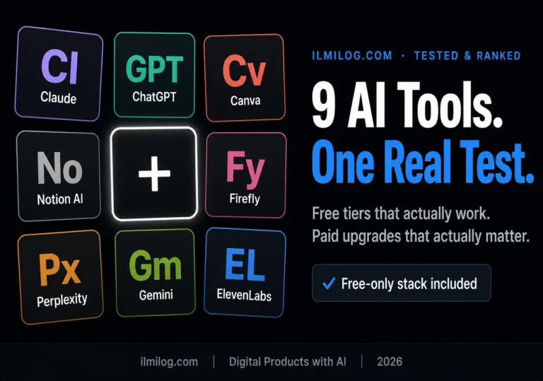 best AI tools to create digital products free and paid 2026 tested comparison