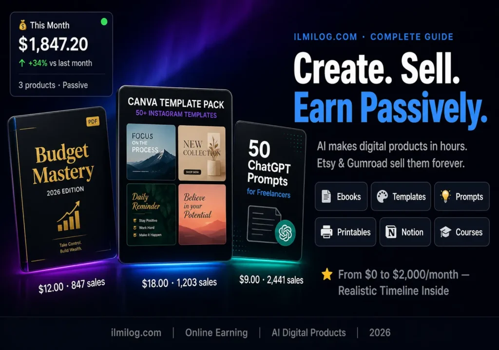 how to create and sell digital products with AI complete guide 2026