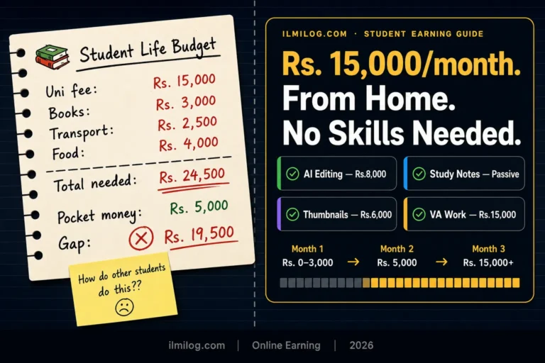 how to earn money from home for students in Pakistan 2026