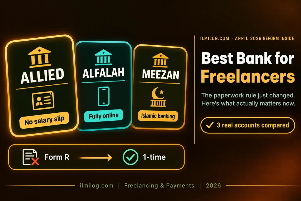 Best bank for freelancers in Pakistan — 2026 Form R reform