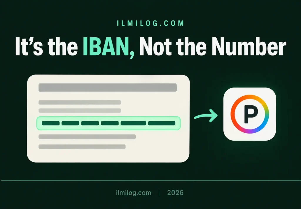 Link bank account to Payoneer Pakistan — IBAN highlighted on statement