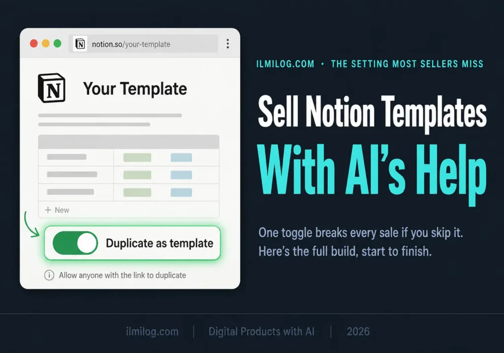 How to use AI to create Notion templates that sell — permission toggle guide