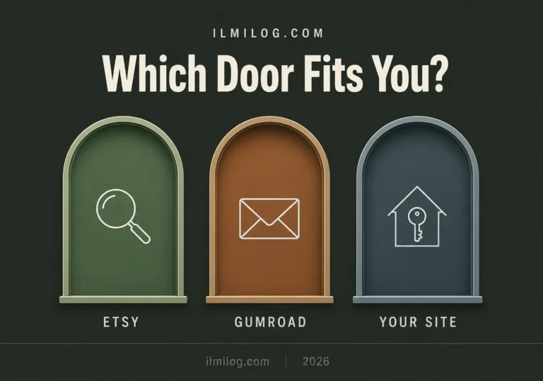 Where to sell AI-made digital products — Gumroad vs Etsy vs your own website