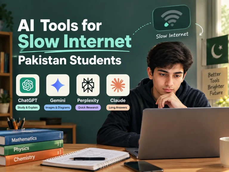 AI tools for slow internet users Pakistan