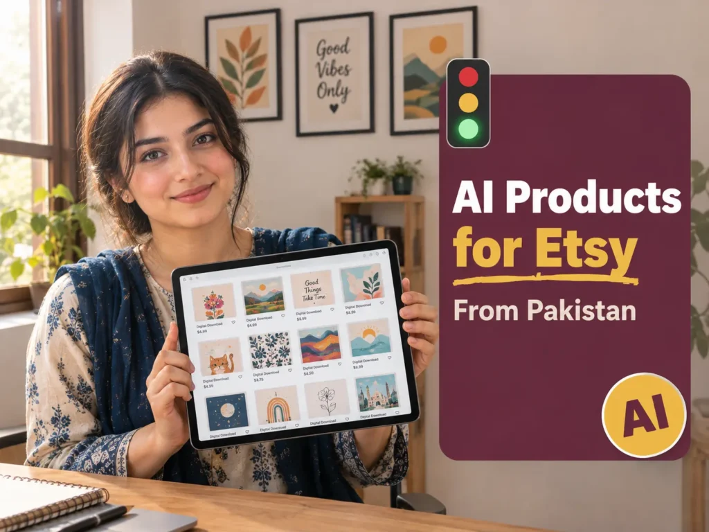 AI-generated products for Etsy Pakistan