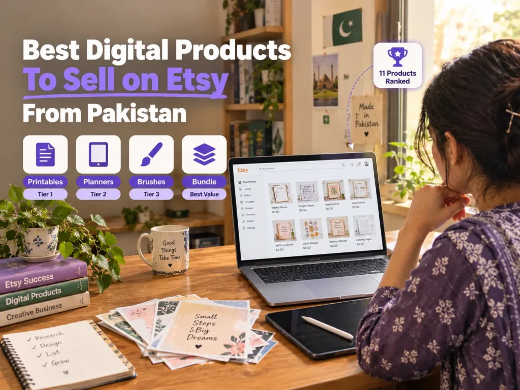 Best digital products to sell on Etsy from Pakistan