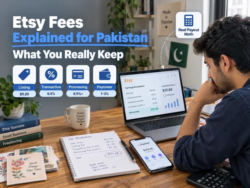 Etsy fees for Pakistani sellers explained