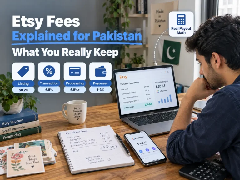 Etsy fees for Pakistani sellers explained
