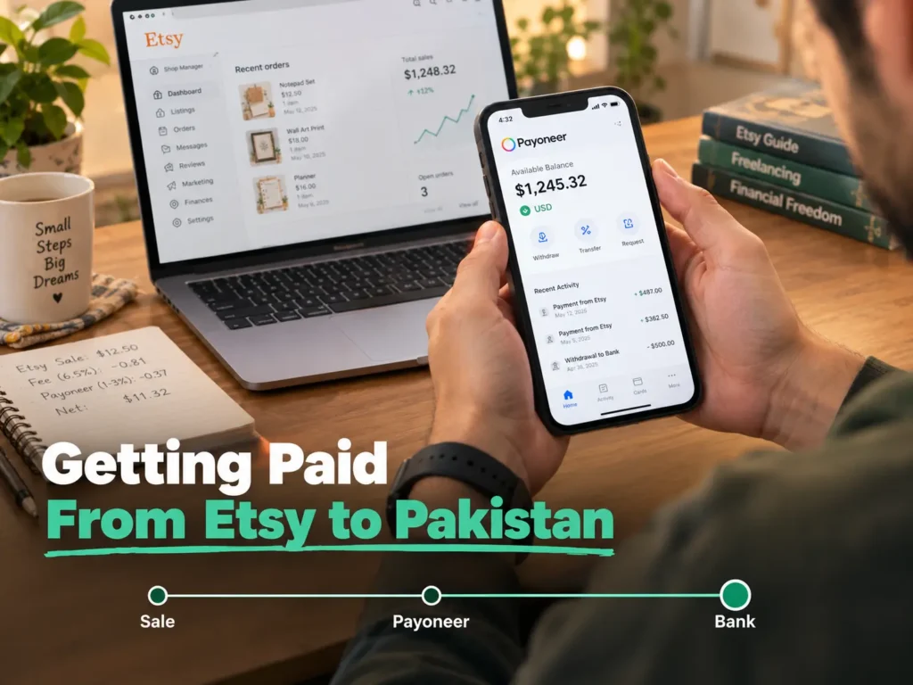 How to receive payments from Etsy in Pakistan