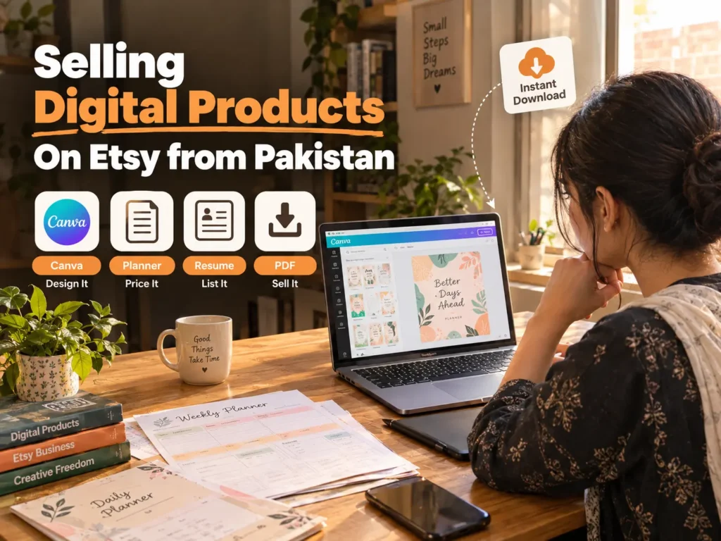 Etsy digital products Pakistan complete guide