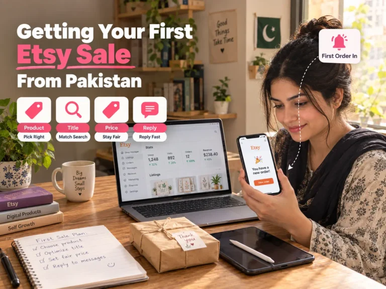 How to get first sale on Etsy Pakistan